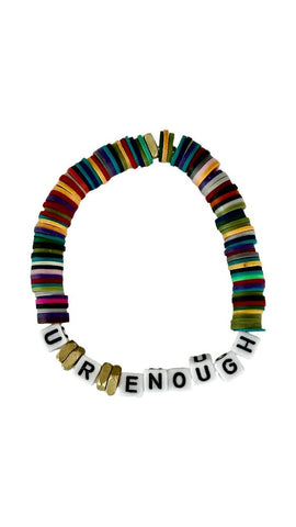 U R ENOUGH Multicolor Heishi Clay Beaded Bracelet