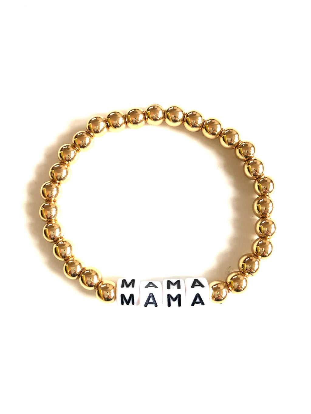 MAMA Gold Hematite Beaded Bracelet