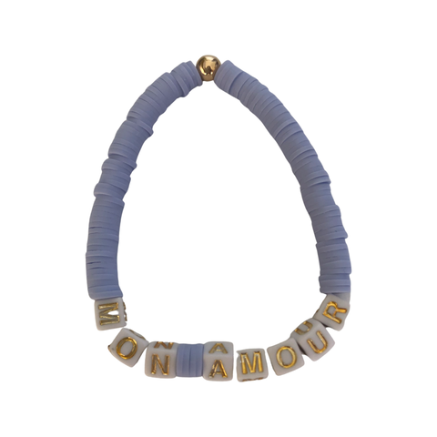 MON AMOUR Lilac Clay Disc Beaded Bracelet