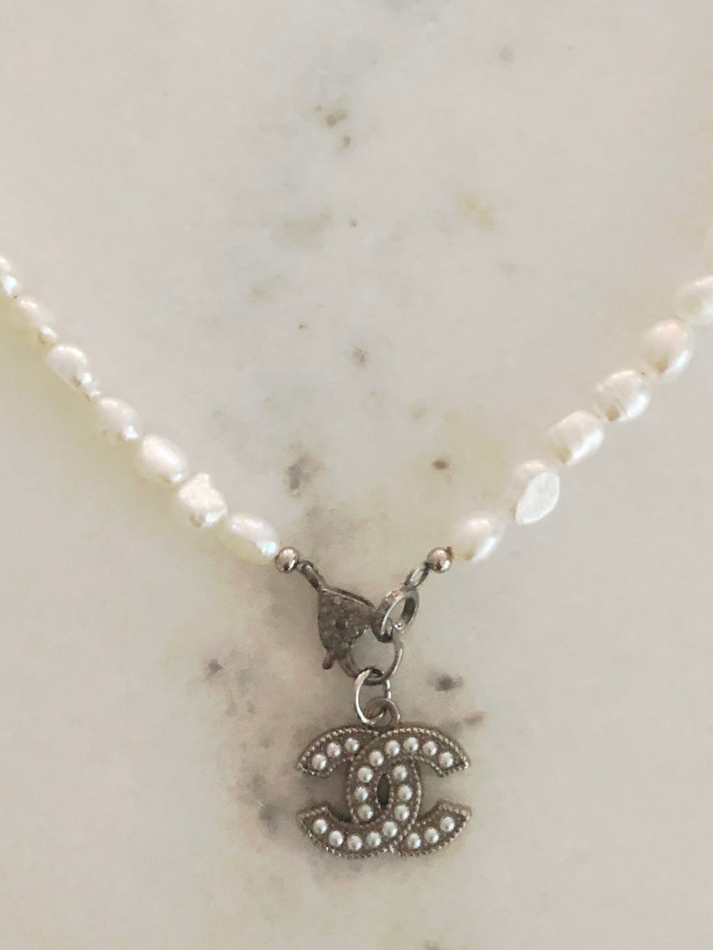 Vintage Silver & Pearl Pendant and Fresh Water Pearl Necklace